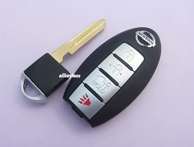 OEM 2013-17 NISSAN LEAF smart keyless entry remote key fob w/plug in CWTWB1U840 - Image 1 of 3