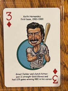 Keith Hernandez - Hero Decks caricature playing card - New York Mets