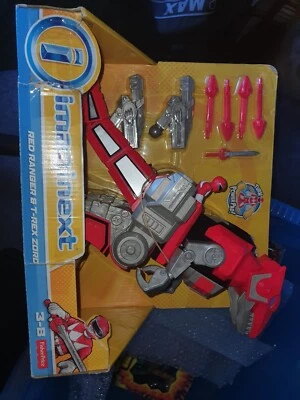 Power Rangers T-Rex Figure Dino Zord & Red Power Ranger Imaginext Rare Set - Image 1 of 2