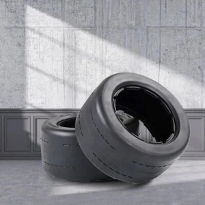 2pcs Slick On Road Tire 15 Scale RC Car for HPI KM ROVAN Baja 5B 5T 5SC LOSI3S - Picture 1 of 18