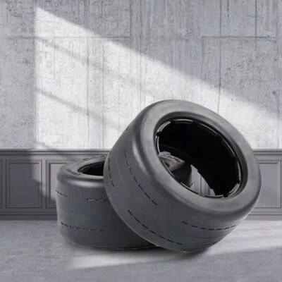 2pcs Slick On Road Tire 15 Scale RC Car for HPI KM ROVAN Baja 5B 5T 5SC LOSI3S - Image 1 of 4