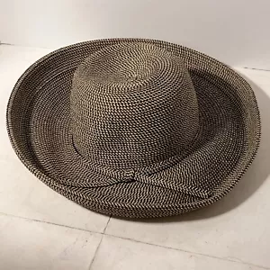Woven Tan Brown Paper, Cotton and Polyester Sun Hat, with 3in Brim Used - Picture 1 of 10