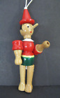 Christmas Wooden Pinocchio Jointed Ornament Rainoldi Italy