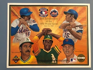 1973 World Series 20th Anniversary Upper Deck Sheet Mets vs A's - Picture 1 of 1