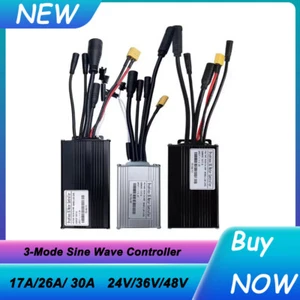 E-bike 17A 26A 30A 3 Mode Sine Wave Controller 24V/36V/48V for 350W-1000W Motor - Bild 1 von 17