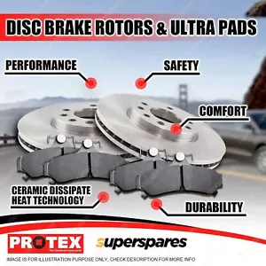Rear Brake Rotors + Ultra Pads for Skoda Kamiq Scala NW Rapid NH 1.4L 1.5L FWD - Picture 1 of 2