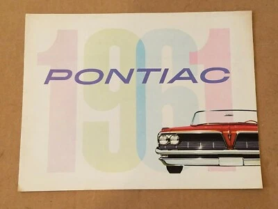  NOS 1961 Pontiac Sales Brochure Catalog BONNEVILLE CATALINA SAFARI — 第 1/3 张图片