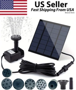 Solar Power Fountain Submersible Floating Water Pump Bird Bath Pond Garden Decor - Picture 1 of 6