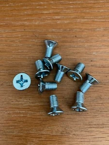 1/4"-28 x 1/2" Stahl verzinkt Flach Kreuzschlitz Maschinenschraube 10 Stück - Bild 1 von 4