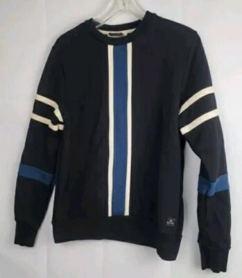 Camisa sudadera de diseñador Paul Smith para hombre negra a rayas cuello redondo talla Pequeño Foto 1 de 4