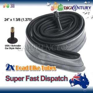2 x High Quality 24"x1.375 1 3/8 Schrader Valve Bike Bicycle Inner Tubes Express - Picture 1 of 1