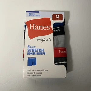 Hanes Boys' Boxer Briefs, Moisture-Wicking 5-Pack - Breathable - Medium 10-12 - Picture 1 of 8