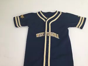 West Virginia Mountaineers Youth Gr. 2-4 Hemdärmel vorne geknöpft blau gold - Bild 1 von 5