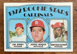 1972 Topps - 1972 Rookie Stars #316 Santiago Guzman, Jim Bibby, Jorge Roque (RC)