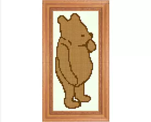 Pooh Bear Winnie the Pooh Cross Stitch Pattern + Photo EASY Level, SMALL Size - Picture 1 of 4