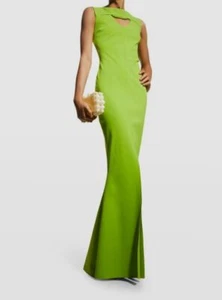 $995 Chiara Boni La Petite Robe Women's Green Cutout Gown Dress Size 42 - Picture 1 of 3