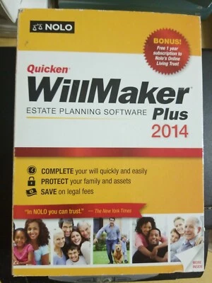 Quicken WillMaker Plus 2014 Estate Planning Software - New/Sealed in Retail Box - Image 1 of 2