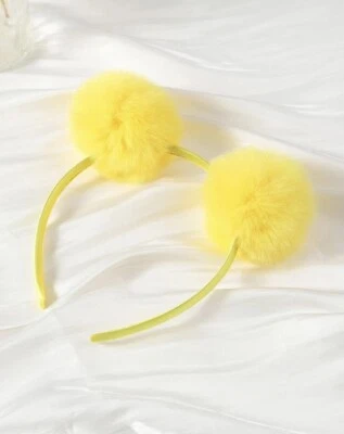 Linda diadema para fiesta decoración de pompón para niña 1 pieza Foto 1 de 3