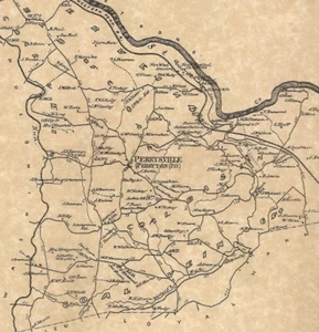 Bell Avonmore Salina Bell Point Perryville PA 1867 Map Landowners Names Shown - Bild 1 von 2