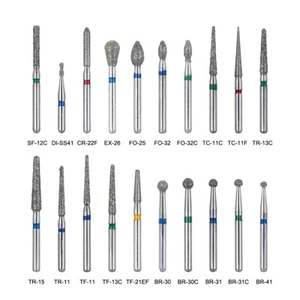 100Pcs AZDENT Dental Diamond Burs Kit for High Speed Handpiece Medium FG 1.6MM - Bild 1 von 8