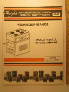 (Choice) JOB AID Whirlpool 1973-99 WASHER Cooktop RANGE Manual [Z100f] - Imagen 1 de 6