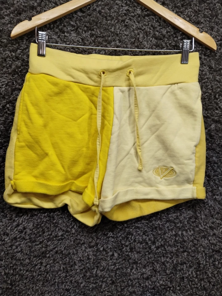 Pantalones Cortos Mujer GUESS Medianos Amarillos 2 Tonos Cordón Playa Informales Foto 1 de 4