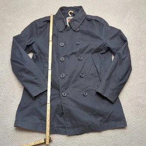 Superdry Rogue Peacoat Men's Large Navy Blue Cotton Winter Jacket Coat Classic - Picture 1 of 12