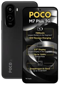 POCO M7 Plus 5G (Carbon Black, 6GB RAM 128GB) Snapdragon 6s Gen 3 5G - Foto 1 di 7