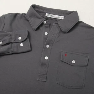 Criquet Poloshirt Herren Small Grau Langarm Pima Baumwolle Golf Freizeit - Bild 1 von 11