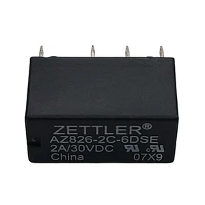 4pcs Zettler 6V DC Relay, (2 Form C) DPDT-NO, 2A 30VDC, 8 Pin - Picture 1 of 4