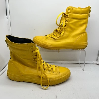 Converse Shoes Womens 10 ? Yellow All Star Hi Rise Rubber rain 66 Rare - Image 1 of 4