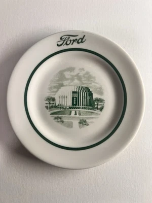 FORD MOTOR CO CAFETERIA 6" BREAD PLATE SHENANGO CHINA NEW CASTLE USA RIM-ROL - Image 1 of 3