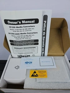 Convertidor de medios Tripp Lite N785-001-LC-MM, RJ45 caja abierta sellado de fábrica ver fotos - Imagen 1 de 4