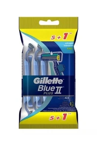 Gillette Blue II Plus Disposable Razor Long Lasting Blades (Set 6) - Picture 1 of 4