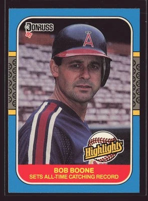 1987 Donruss Highlights #41 Bob Boone California Angels - Image 1 of 2