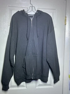 Fruit of the loom sweat, jacket hoodie, men's two XL black - Picture 1 of 6