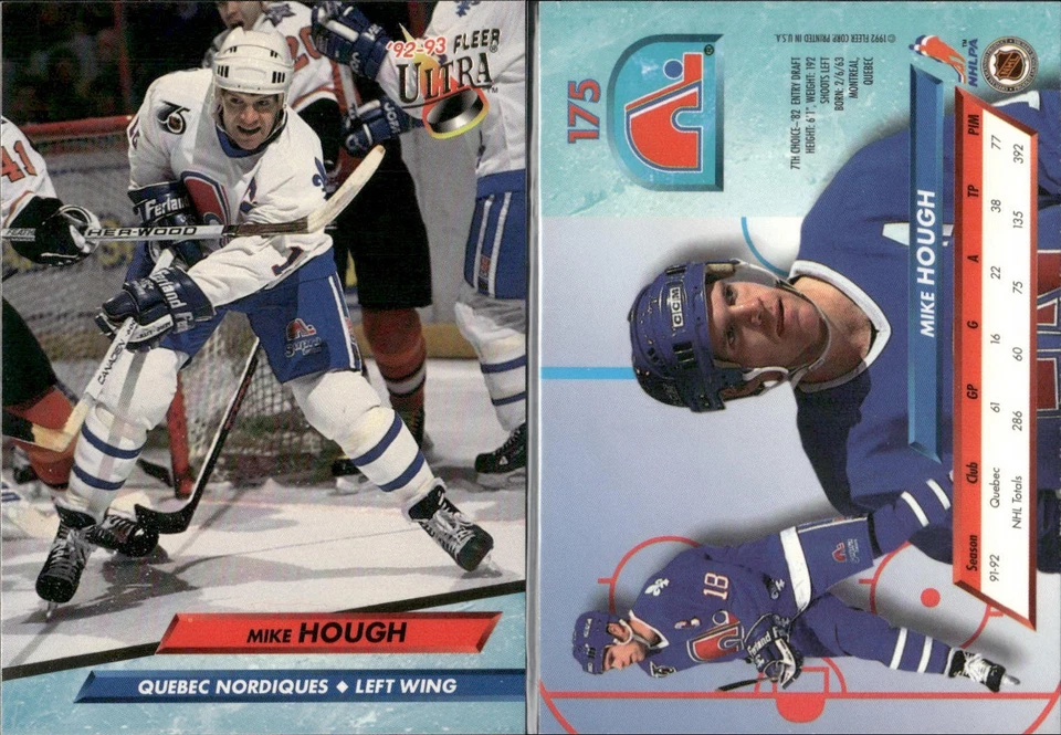 🏒 1992-93 Fleer Ultra - Mike Hough Nordiques #175 - Image 1 of 1