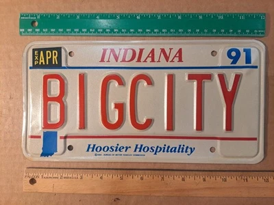 Placa de matrícula Indiana Vanity: película BIG CITY con Danny Thomas, Margaret O'Brian Foto 1 de 3