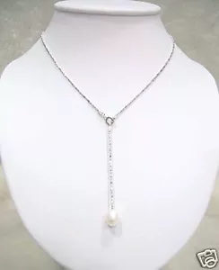 A42W Crianza Natural Perla Agua Dulce Joyería Collar Collar Perla Cadena - Imagen 1 de 1