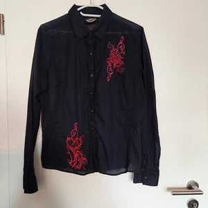 Original Harley Davidson Bluse Damen Langarm mit toller Stickerei Größe L - Bild 1 von 8