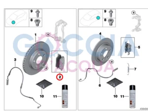 Genuine BMW Repair Kit Brake Pads Asbestos-Free 34116862309 - Picture 1 of 1