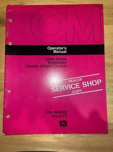 John Deere automatische Schneidwerkshöhenregelung Bedienanleitung OM-H88855 Ausgabe F5 - Bild 1 von 2