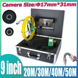 9 inch Sewer Camera Video Pipe Inspection Endoscope Borescope w/ 8pcs LED Lights - Picture 1 of 12