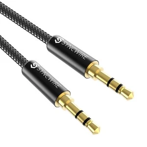 Syncwire 3.5mm Nylon Braided Aux Cable Audio Male to Male AUX Cord 3.3ft/1m - Picture 1 of 7