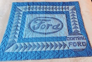 Lap Baby Quilt FORD Motor Co. Handmade Original 39 X 50 - Picture 1 of 12