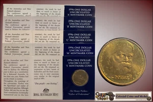 1996 $1 - 'Sir Henry Parkes'  - A, B, C, M, S Mintmarks UNC (total of 5 Coins) - Picture 1 of 1
