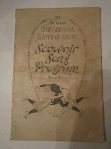 1921 HAVARD VS YALE COLLEGE FOOTBALL SOUVENIR SONG PROGRAM - TUB AMA - Picture 1 of 10