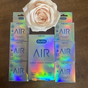 7X Durex Air Latex Condoms Durex's Thinnest Condom 12/2025+ 28 Latex Condoms - Picture 1 of 6