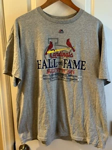 St. Louis Cardinals Hall of Fame T-Shirt - Edmonds, McGee, Marion, Shannon - XL - Picture 1 of 3