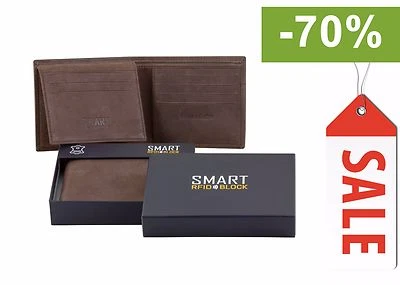 ✂ OFFERTA RFID BLOCCO UOMO SENZA ELEMENTI MAGNETICI CARTA Portafogli REALE - Immagine 1 di 4